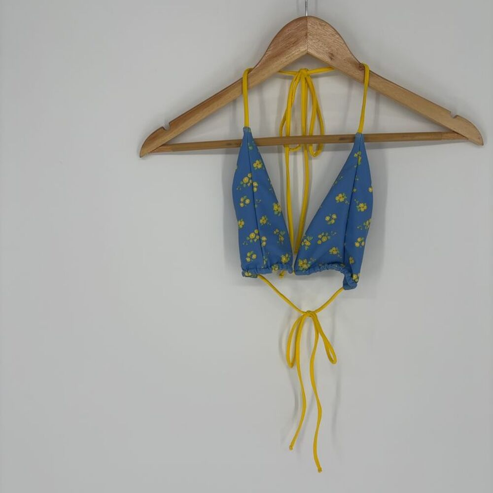 Skatie Periwinkle and Yellow Flower Print Swim Bikini